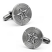 Captain America Silver Shield Cufflinks